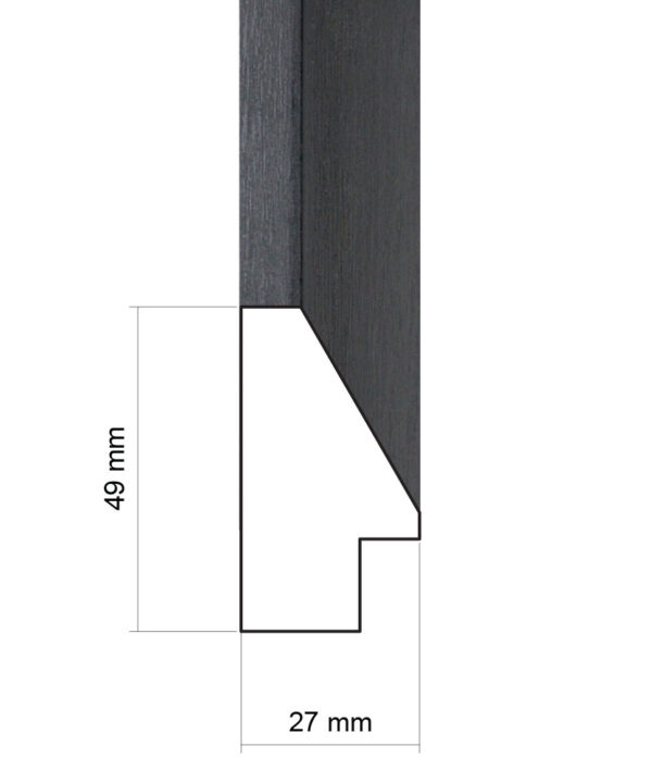 ER768BLK - Black - Picture Frame Moulding