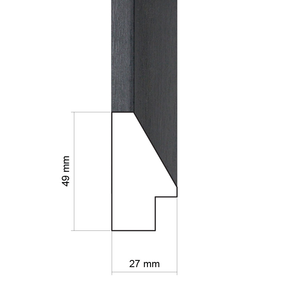 ER768BLK - Black - Picture Frame Moulding