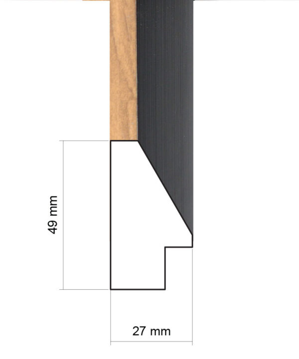 ER768KT-BLK - Kiaat - Black Inside - Picture Frame Moulding