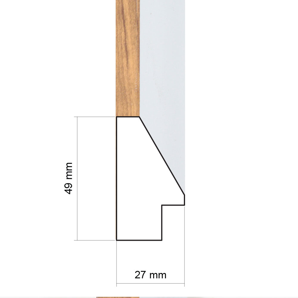 ER768KT-W - Kiaat - White Inside - Picture Frame Moulding