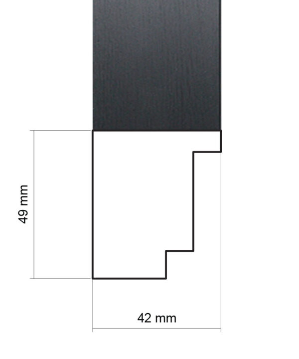 ER770BLK - Black - Picture Frame Moulding