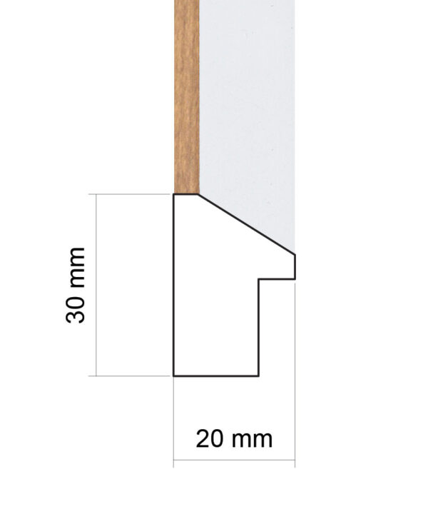 ER771KT-W - Kiaat - White Inside - Picture Frame Moulding
